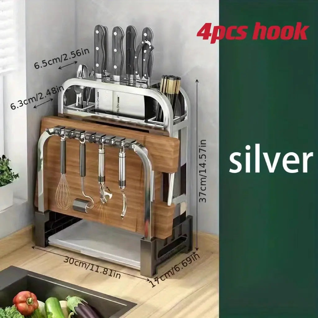 Steven Store™ Stainless Steel Kitchen Organizer: Sleek and durable storage for kitchen essentials