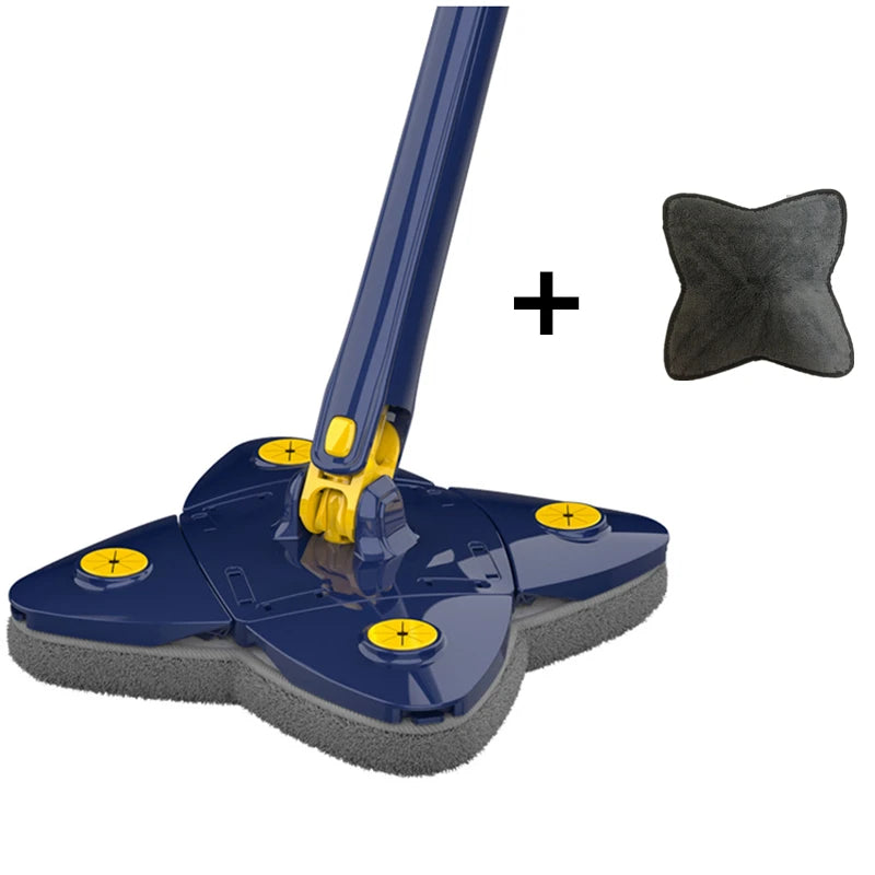 Steven Store™ Twist Clover Magic Mop - Innovative mop with twist mechanism and clover-shaped microfiber head for easy and thorough cleaning.
