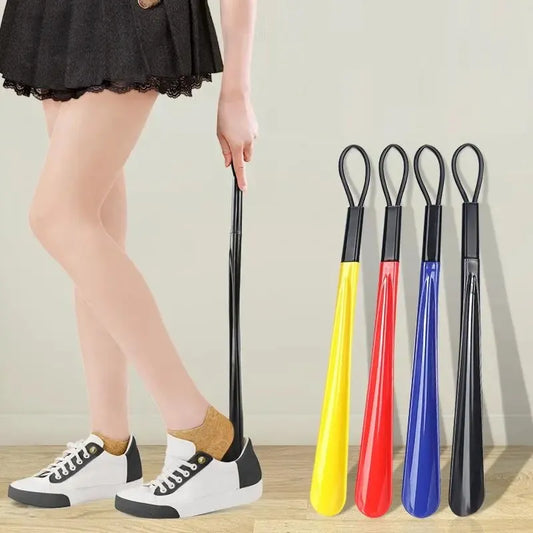 Extra Long Black Plastic Shoe Horn: Flexible Spoon Shape Shoehorn for Easy Shoe Lifting