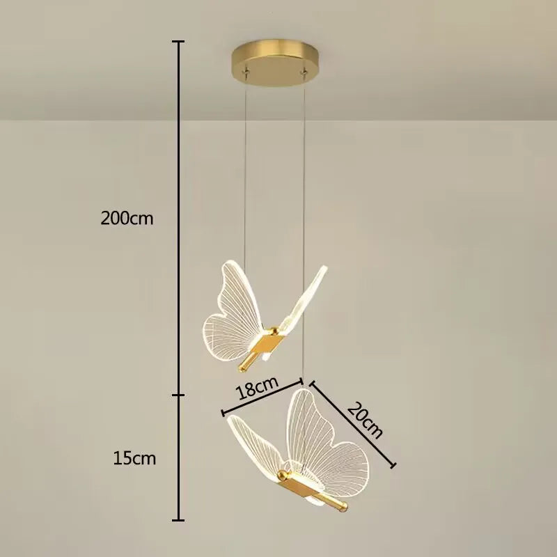 Steven Store™ Nordic Butterfly LED Pendant - Elegant Nordic design with intricate butterfly details and energy-efficient LED lighting.