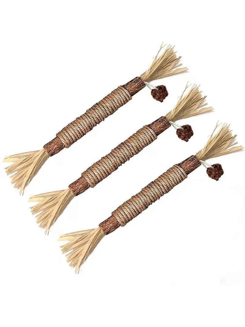 Steven Store™ Pet Cat Wooden Polygonum Stick: Natural chew stick for cats