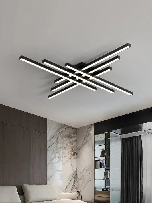 Steven Store™ Black LED Ceiling Light - Modern black finish ceiling light with energy-efficient LED technology and bright, even illumination.