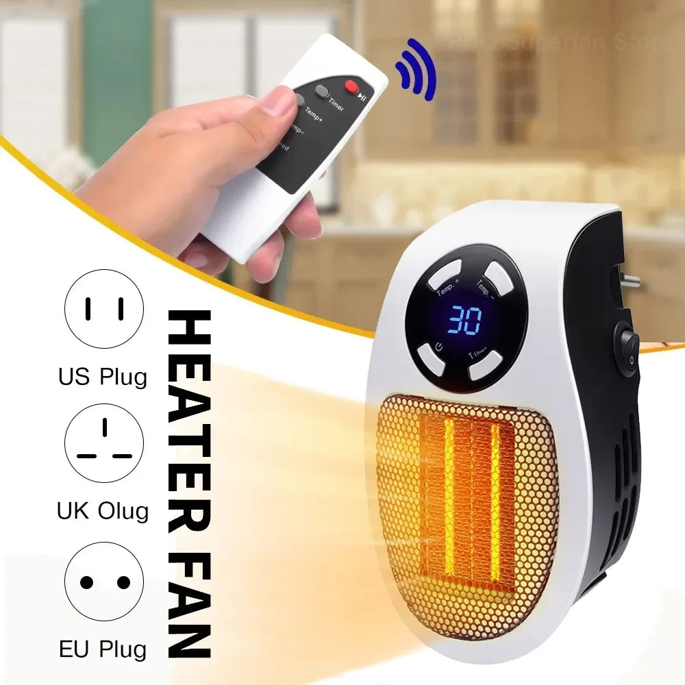 Steven Store™ Portable Electric Wall Heater: Compact, energy-efficient heater with adjustable thermostat and overheat protection.
