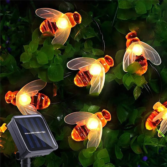 Steven Store™ Solar Bee String Lights - Charming bee-shaped solar lights for outdoor decoration, ideal for gardens and patios.