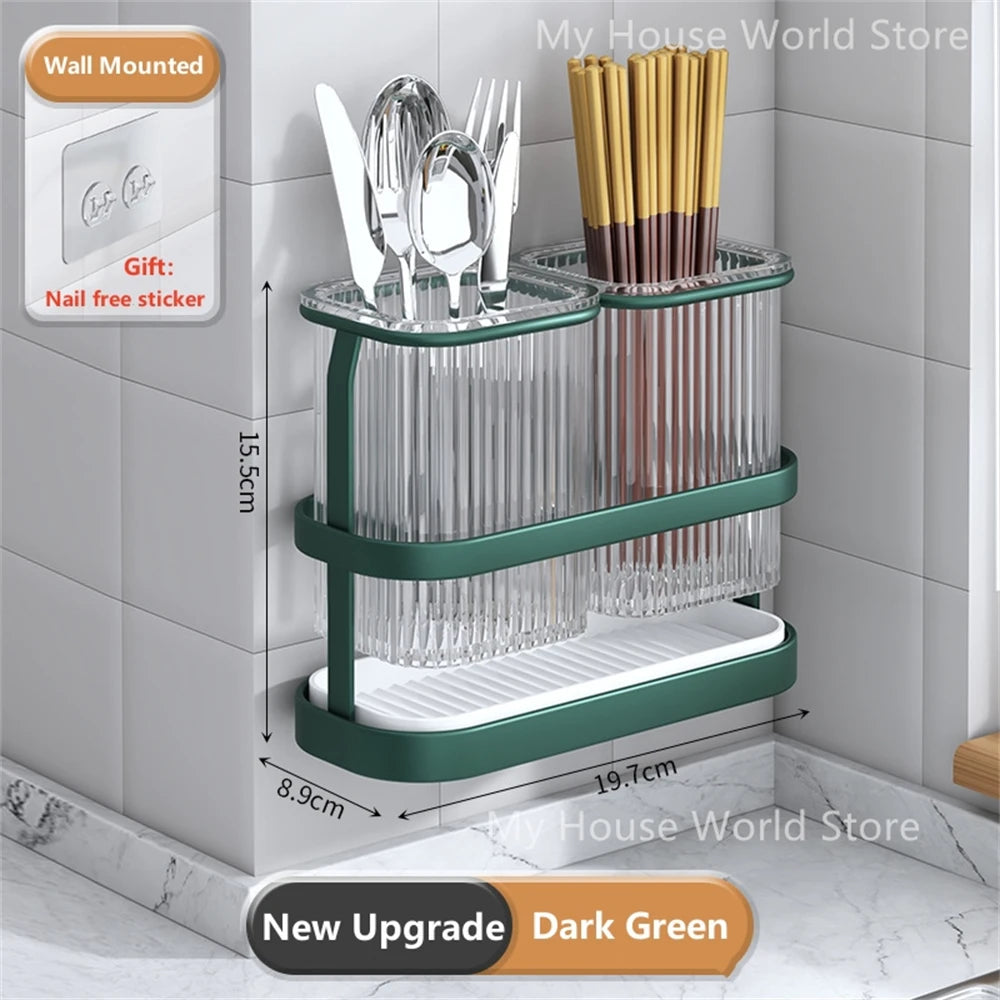 Steven Store™ Sink-Mounted Cutlery Storage Rack: Durable and space-saving cutlery organizer for the kitchen