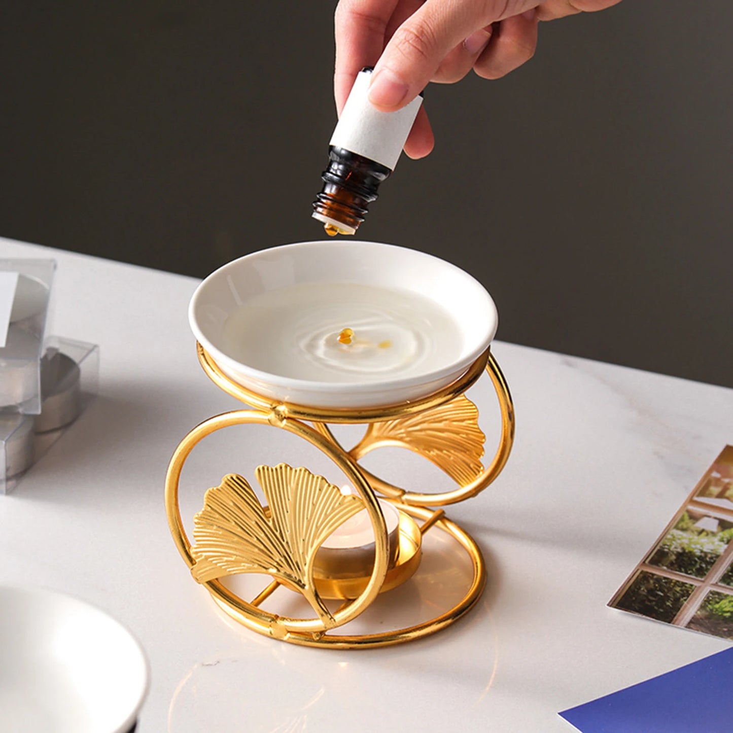 Modern Aromatic Oil Burner Deer Ceramic Essential Oil Candle Holder