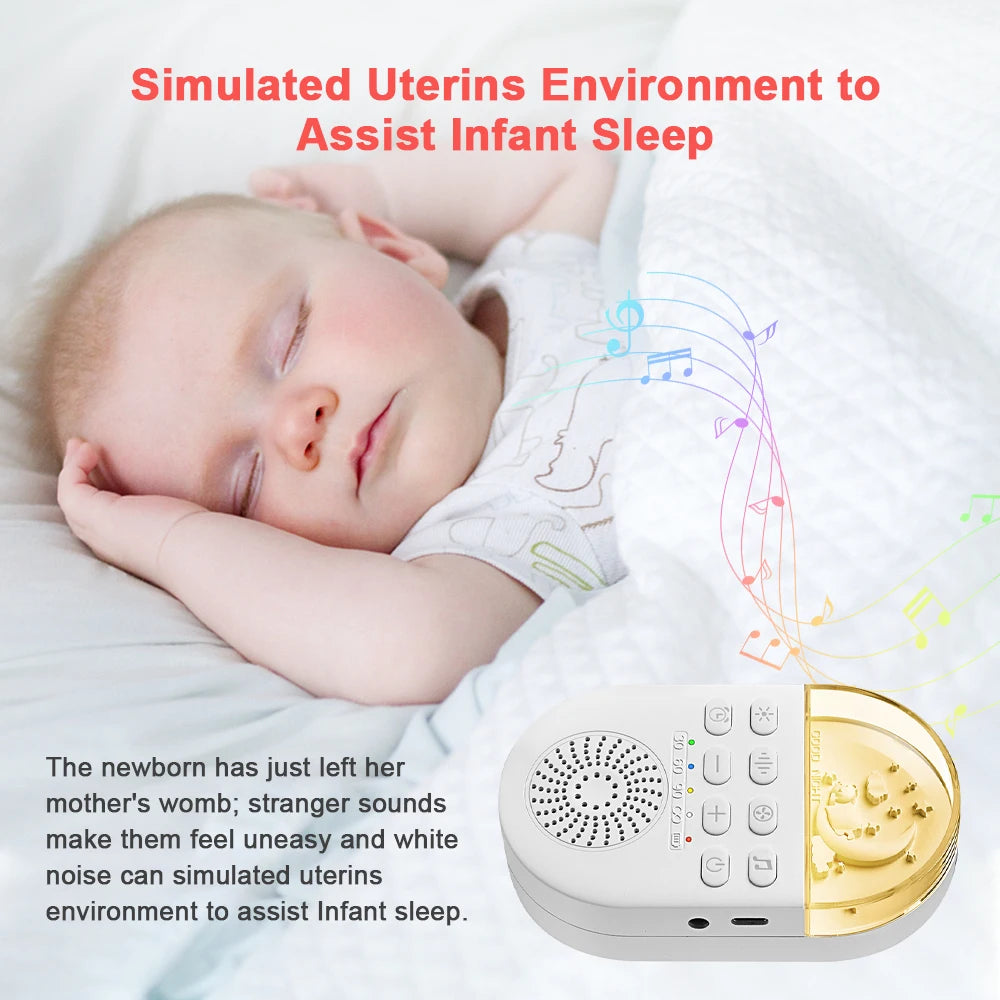 Steven Store™ Portable White Noise Baby Sleep Machine: Compact and rechargeable, perfect for soothing your baby to sleep with gentle sounds.