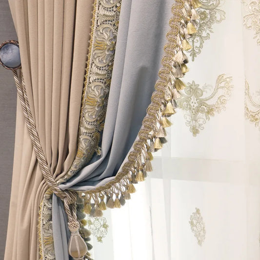 Luxury European French Curtain Royal Flannel Noble