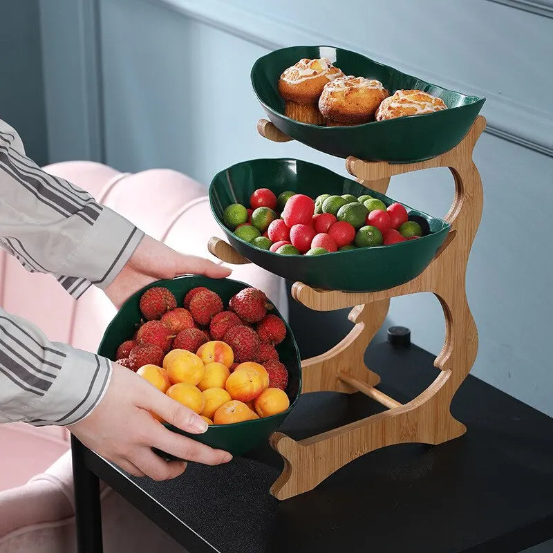 Steven Store™ Table Plates Kitchen Fruit Bowl: Modern bowl for fruit display or serving snacks, enhancing kitchen decor