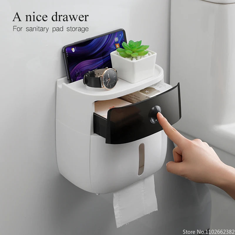 Steven Store™ Portable Double Layer Toilet Roll Paper Holder - Durable and stylish double layer toilet roll holder for added convenience.