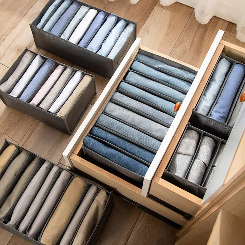 Steven Store™ 9-Grid Non-Woven Storage Box: Durable and foldable storage solution with nine compartments for efficient home organization.