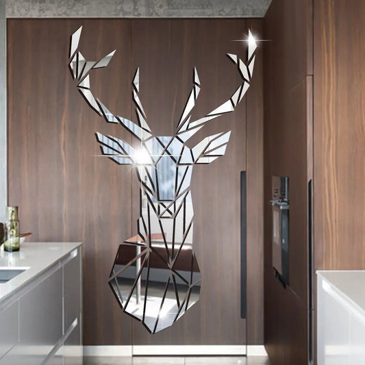 Steven Store™ 3D Deer Head Mirror Stickers