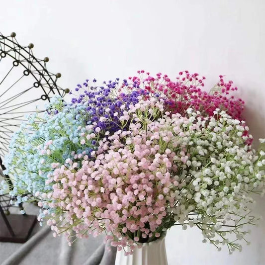 Ethereal Elegance: 108 Heads of Babies Breath Artificial Flowers for DIY Floral Bouquets