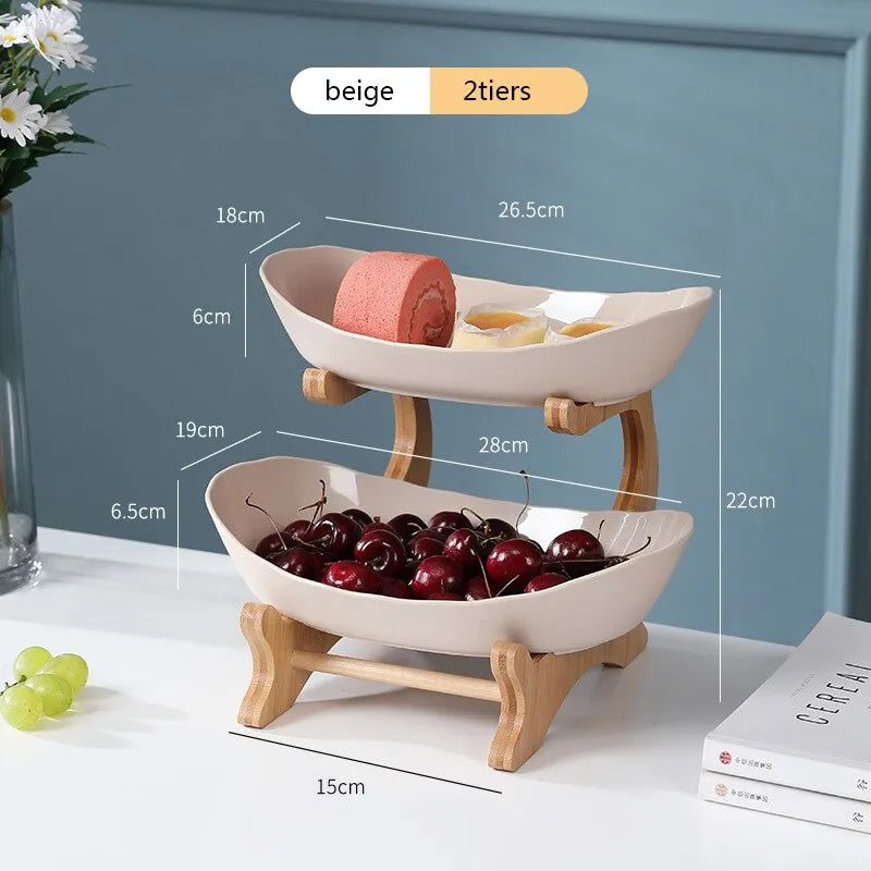 Steven Store™ Table Plates Kitchen Fruit Bowl: Modern bowl for fruit display or serving snacks, enhancing kitchen decor