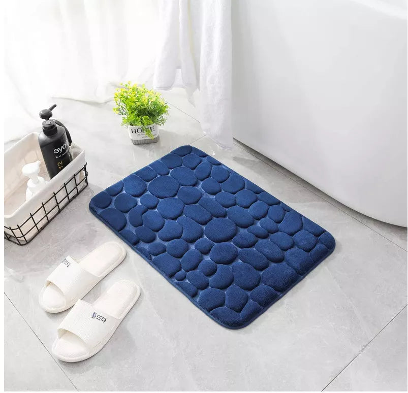 Steven Store™ Non-slip Bathroom Carpets Cobblestone - Stylish bathroom carpet with a cobblestone design, super absorbent material, and non-slip backing for enhanced comfort and safety.