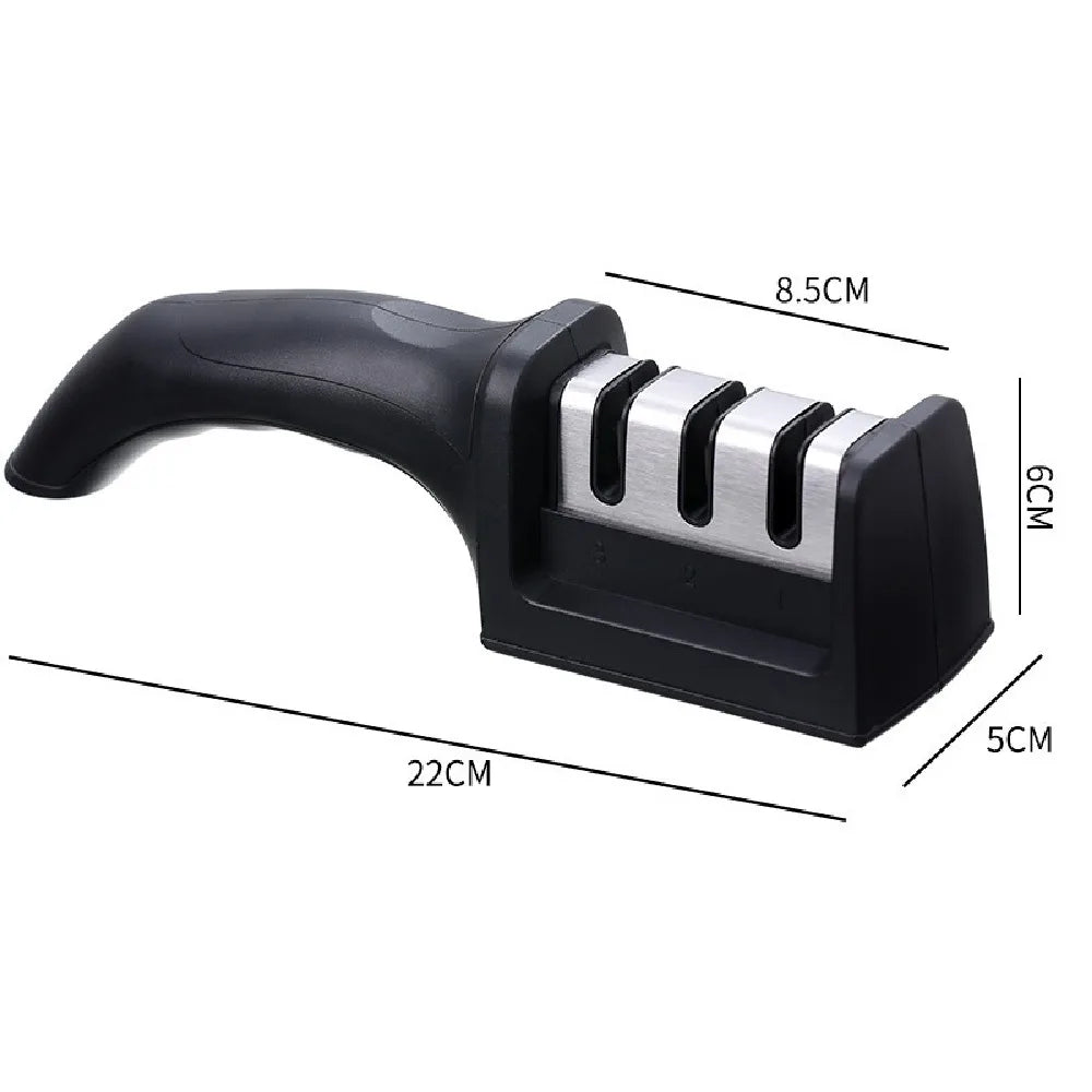 Knife Sharpener Handheld Multi-function 3 Stages Type Quick Sharpening Tool