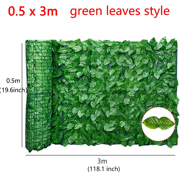 Steven Store™ Artificial Leaf Privacy Fence Roll - Realistic and durable privacy fence with lush green leaves, perfect for enhancing outdoor privacy.