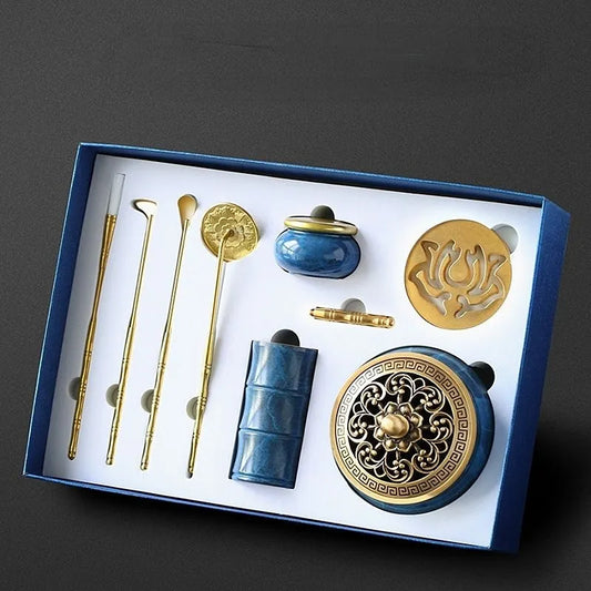 Pure copper burning blue incense Tao utensils entry set tool