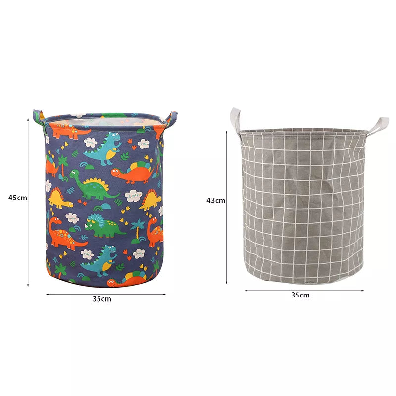 Steven Store™ Cotton Waterproof Laundry Basket - Durable and stylish laundry basket with a waterproof lining and sturdy handles for easy transport.
