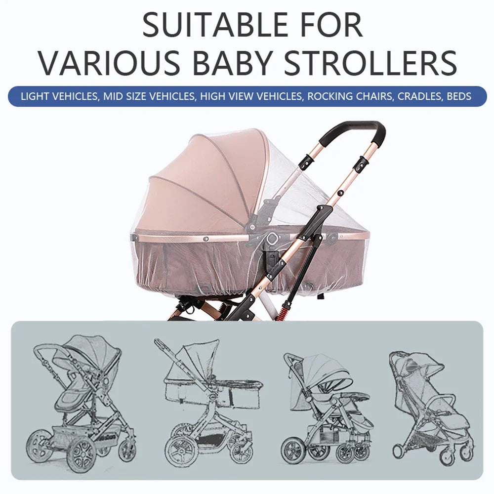Steven Store™ Mosquito Net for Baby Stroller - Breathable and secure mosquito net providing effective protection for babies in strollers.
