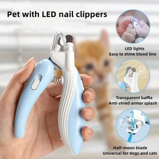 Steven Store™ LED Electric Pet Nail Grinder and Nail Trimmer - Safe and efficient nail trimming tool with LED light, quiet motor, and adjustable speeds for dogs and cats.