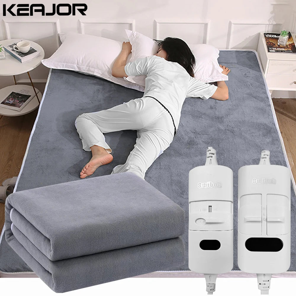 220V Electric Heating Blanket: Automatic Thermostat and Thicker Design for Cozy Comfort