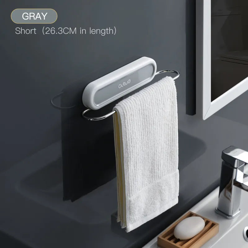 Steven Store™ Towel Rack with Wall-Mounted Shelf - Stylish and durable towel rack with a convenient wall-mounted shelf for versatile bathroom storage.