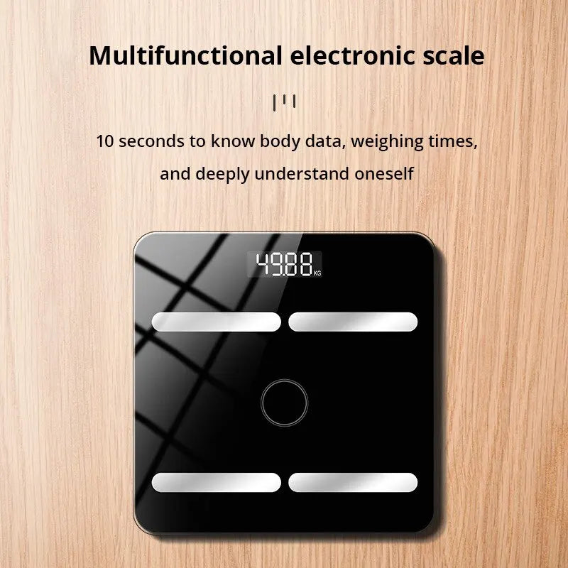 Steven Store™ Bluetooth Body Fat Scale: Sleek design with LED display and Bluetooth connectivity for accurate health tracking.