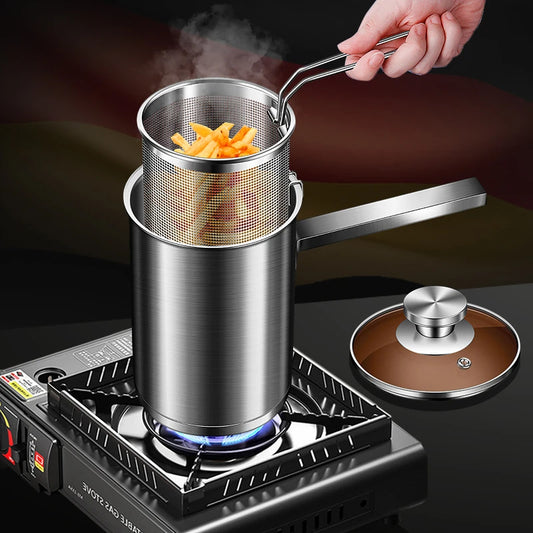 Steven Store™ Small Fryer with Filter: Compact, non-stick fryer with advanced filtration system for healthier frying