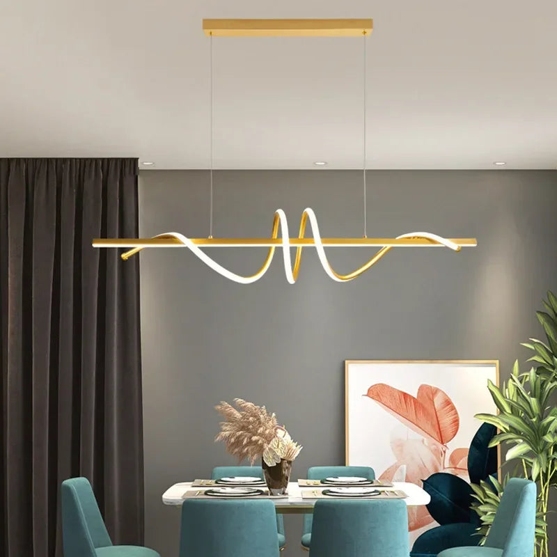 Steven Store™ Modern LED Pendant Chandelier - Sleek and modern pendant chandelier with energy-efficient LED technology and adjustable height.