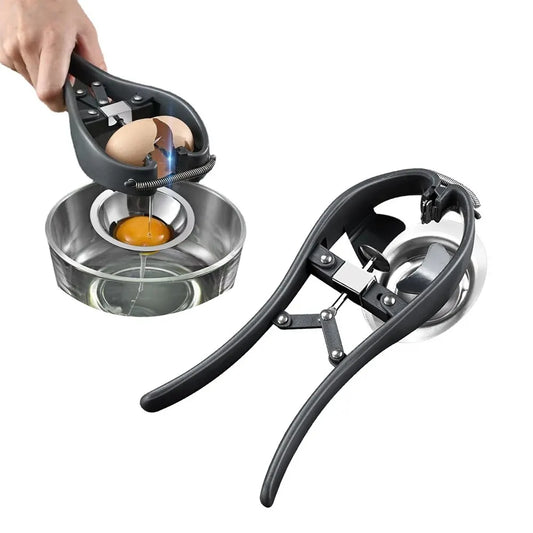 1pc Multi-function Egg Opener Fast Shelling with Egg White Separator 304 Stainless Steel Household Baking Kitchen Tools