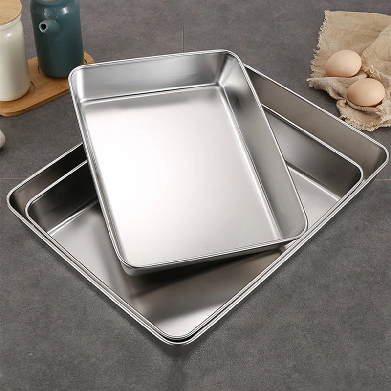 Steven Store™ Deep Stainless Steel Baking Tray