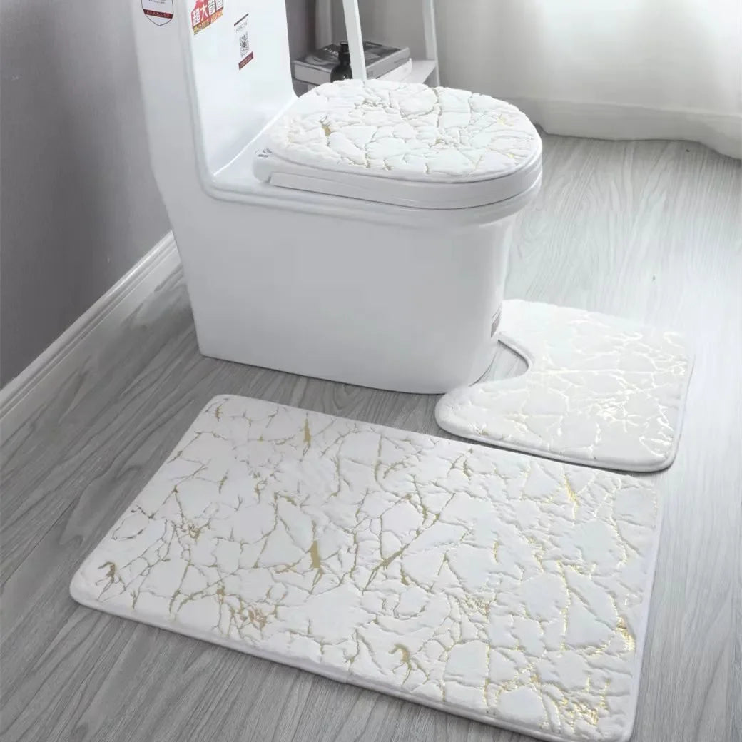 Steven Store™ Bathroom Mats Set - Soft and durable bathroom mats in various colors and patterns for enhanced bathroom decor.