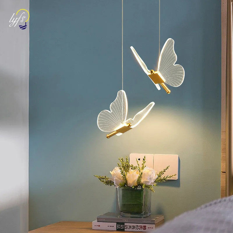 Steven Store™ Nordic Butterfly LED Pendant - Elegant Nordic design with intricate butterfly details and energy-efficient LED lighting.
