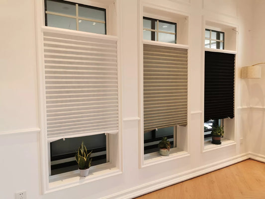 White Adhesive Pleated Blinds