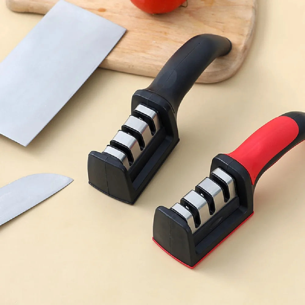 Knife Sharpener Handheld Multi-function 3 Stages Type Quick Sharpening Tool