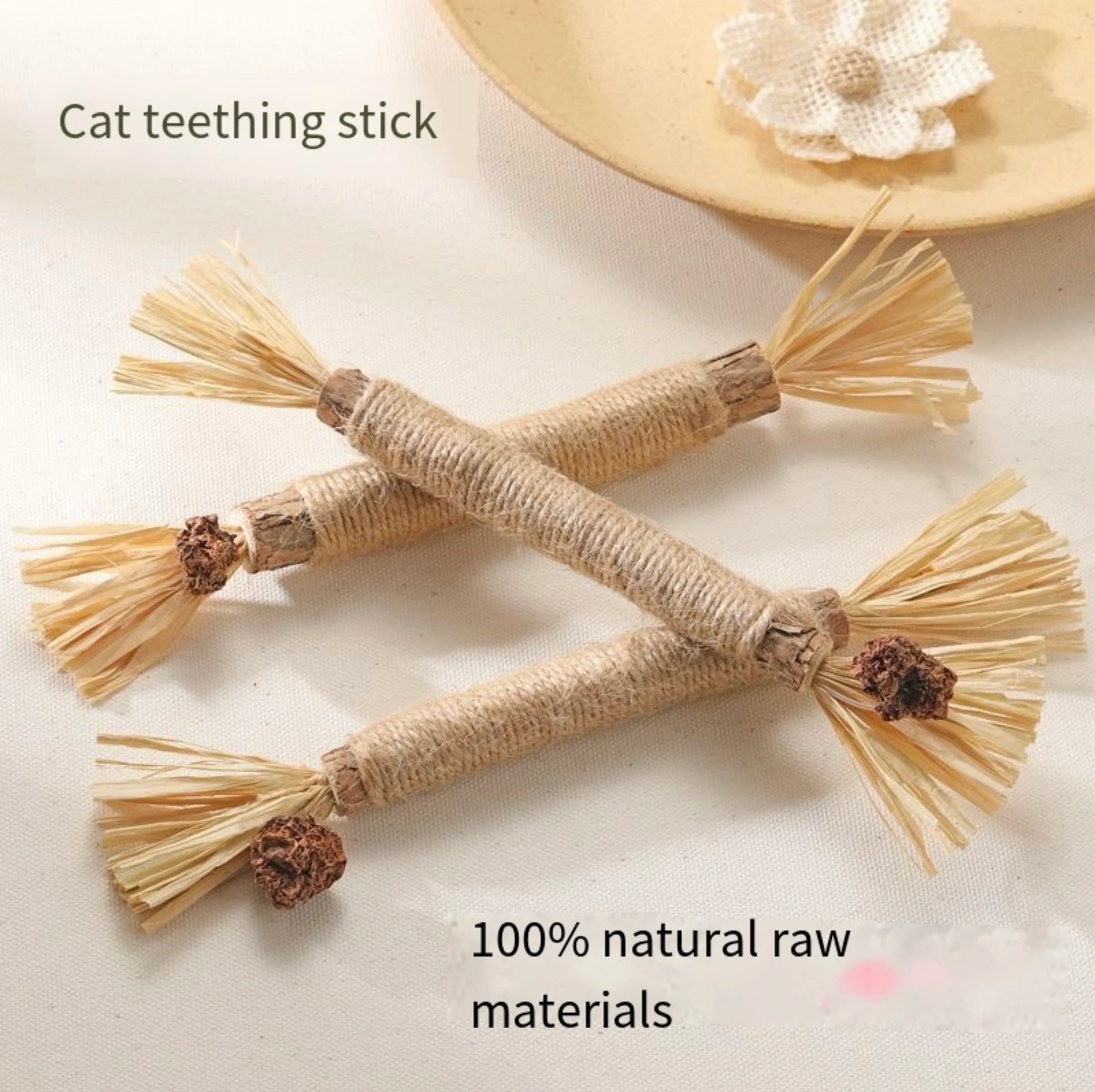 Steven Store™ Pet Cat Wooden Polygonum Stick: Natural chew stick for cats