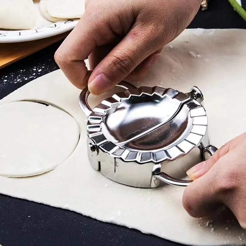 Effortless Dumpling Crafting: Stainless Steel Dumpling Maker Mold