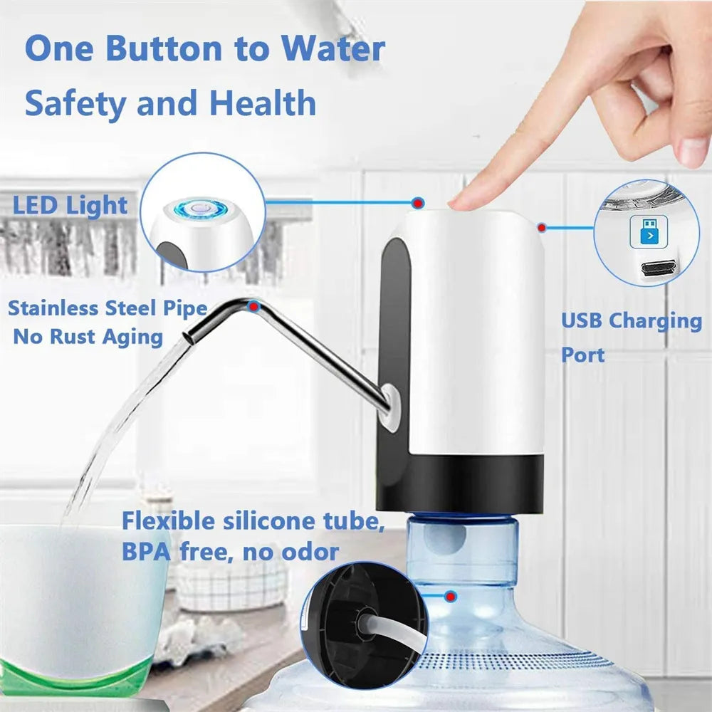 Steven Store™ Electric Water Pump - Portable and efficient water dispenser with one-touch operation and rechargeable battery.