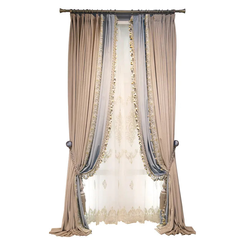 Luxury European French Curtain Royal Flannel Noble