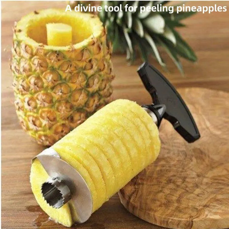 Steven Store™ Pineapple Slicer and Peeler: Durable and easy-to-use tool for coring, slicing, and peeling pineapples