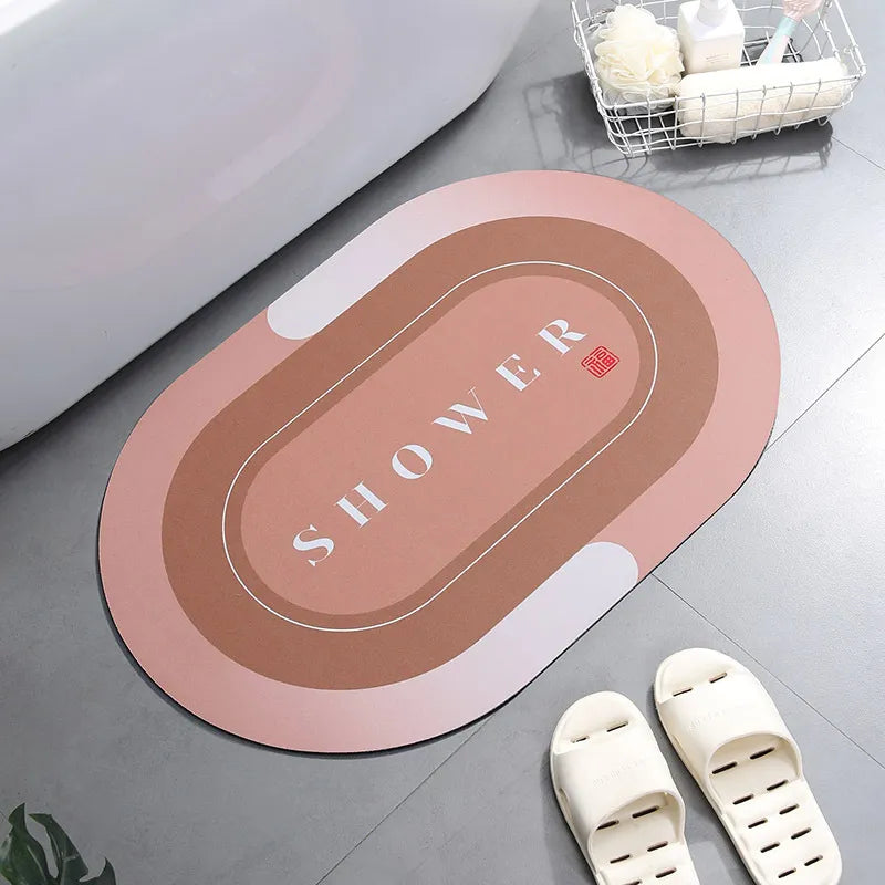 Steven Store™ Super Absorbent Non Slip Bathroom Rug - Plush bathroom rug with super absorbent material and non-slip backing for enhanced comfort and safety.