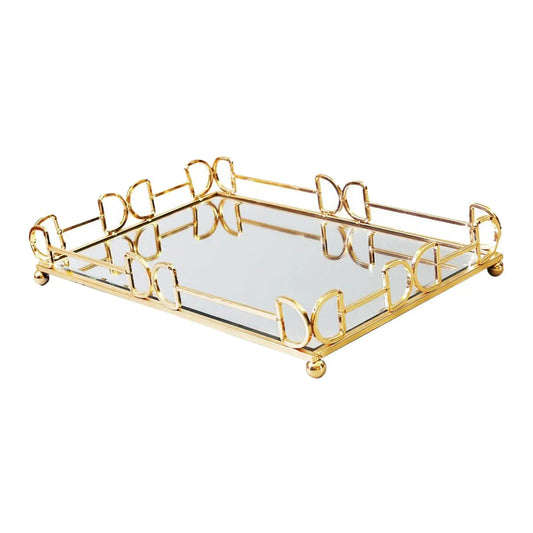 Steven Store™ Decorative Mirror Tray: Elegant mirror tray for organizing and showcasing items