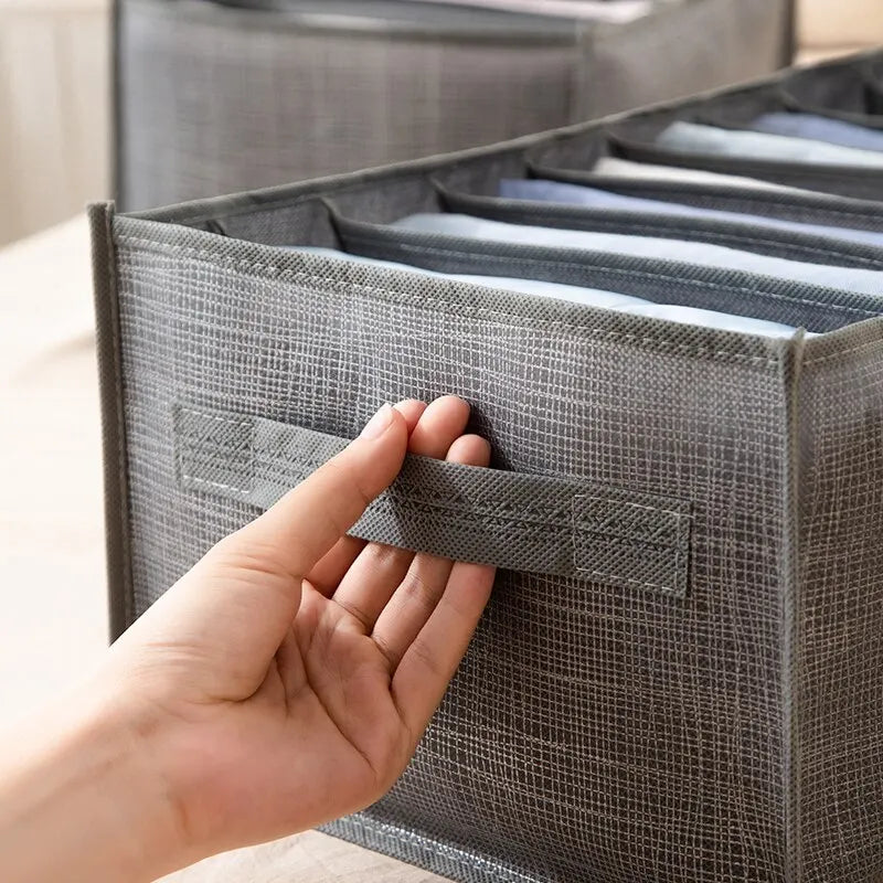 Steven Store™ 9-Grid Non-Woven Storage Box: Durable and foldable storage solution with nine compartments for efficient home organization.